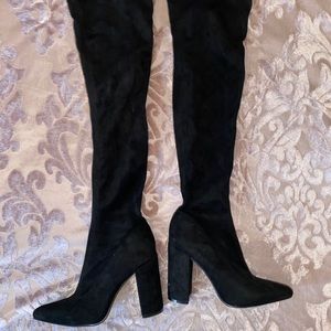 Black over the knee boots